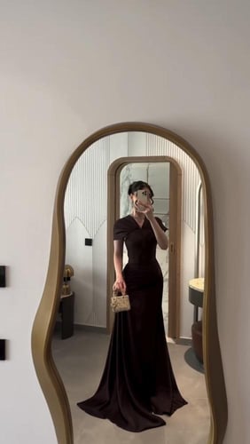 فستان سهره لون بني