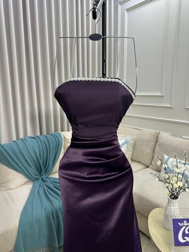 فستان سهره بلون بنفسجي ملكي