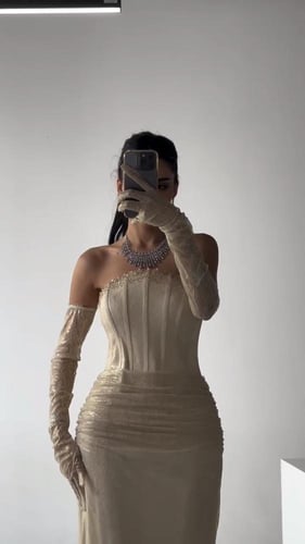 فستان سهره شيفون كوري