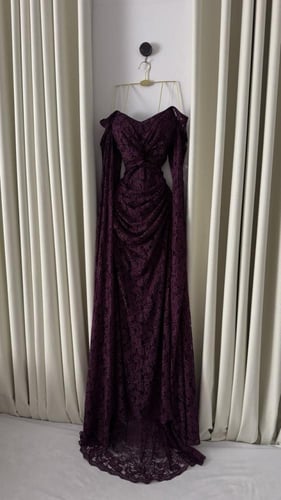 فستان سهره مشجر يخطف الانظار