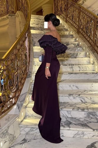 فستان سهره اوف شولدر لون ليلكي