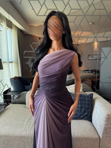 فستان صيفي لون موفي انيق ومميز عن الكثير