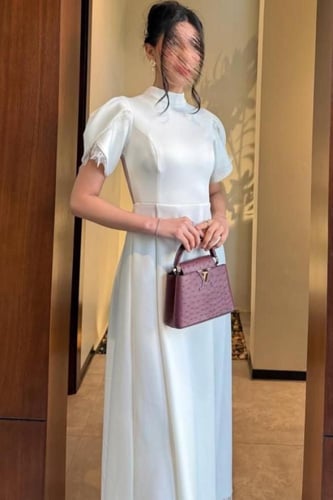 فستان اوف شولدر لون ابيض