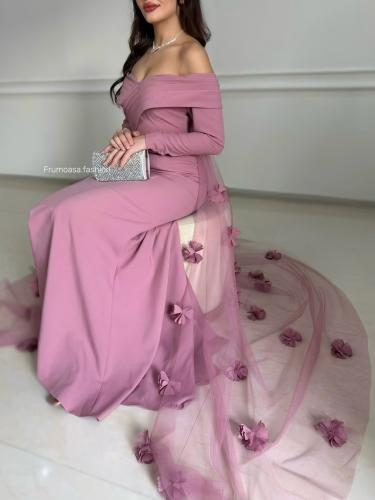 فستان سهره بلون وردي