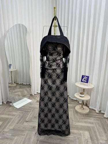 فستان سهره باربي مع التفته الاسترتش