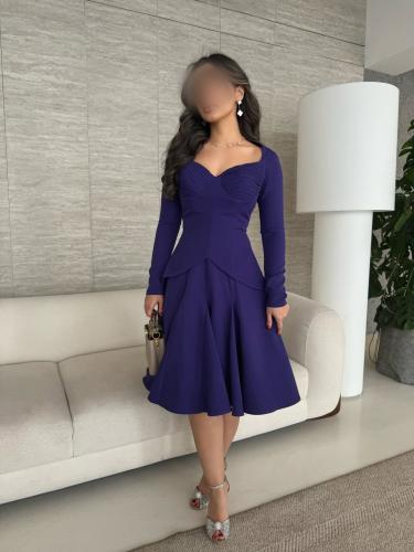 فستان العيد بلون بنفسجي