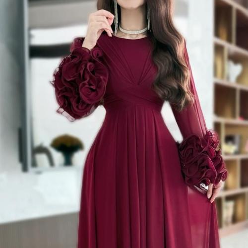 جورجيت باللون العودي و الليموني الأنيق وقصة جميلة...