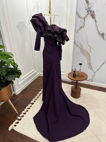 فستان سهره اوف شولدر لون ليلكي