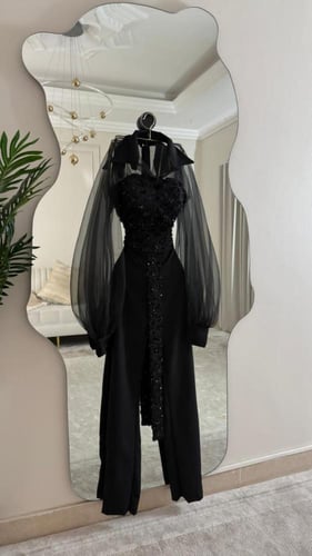 فستان سهرة قطعتين بالونين فاخرة