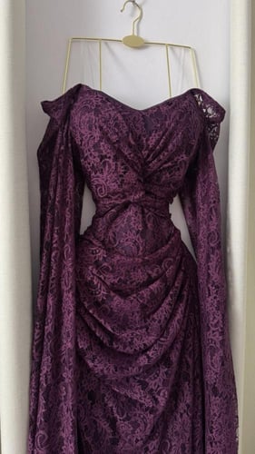 فستان سهره مشجر يخطف الانظار