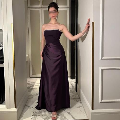 فستان سهره بلون بنفسجي ملكي