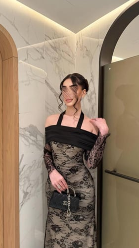 فستان سهره باربي مع التفته الاسترتش