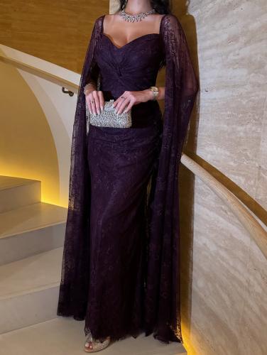 فستان سهره مشجر يخطف الانظار