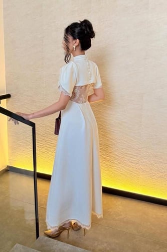 فستان اوف شولدر لون ابيض