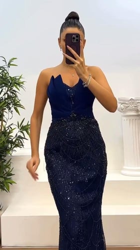 فستان سهره تل مطرز مع بطانه تفته سيلا