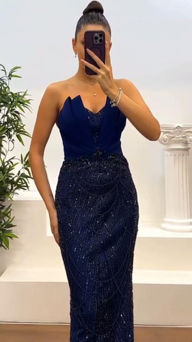 فستان سهره تل مطرز مع بطانه تفته سيلا