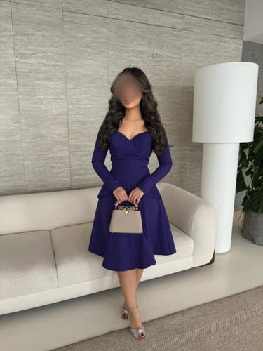 فستان العيد بلون بنفسجي