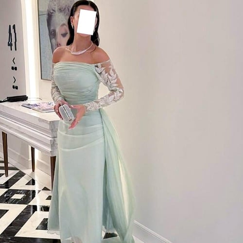 فستان بيوتيك سهرة ناعم تطريز يدوي