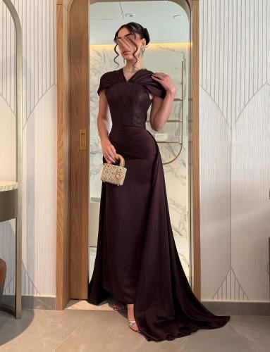 فستان سهره لون بني