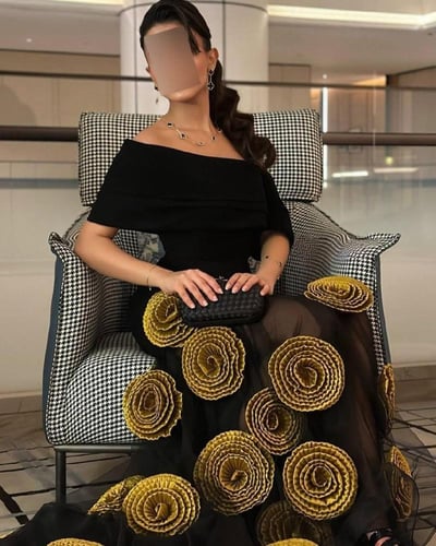 فستان سهره أنيق ورد