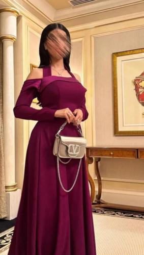 فستان سهره عنابي