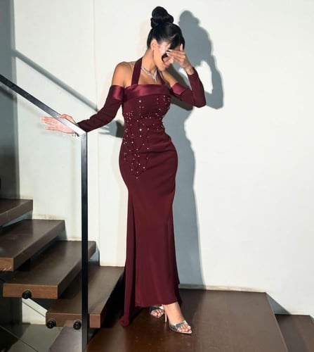 فستان سهره باربي مطرز انيق ️