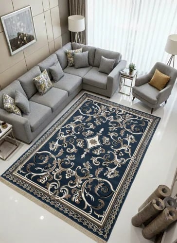 French carpet, elite, sky blue