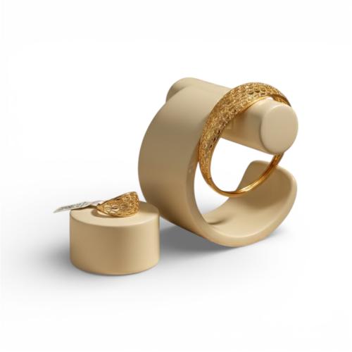 Gold bracelet and ring of 21 karat