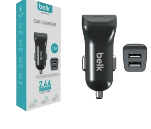 Belk car charger with two USB ports 12W