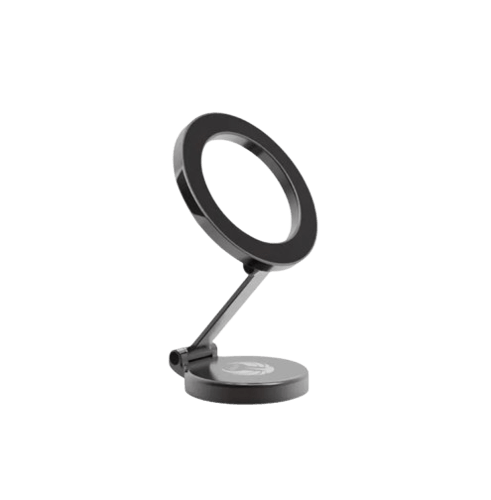 Magnetic foldable phone stand supports MagSafe YOU...