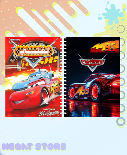 دفتر (سلك) لغتي ديزني سيارات مسطر عربي تغليف حراري...