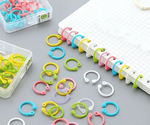 حلقات بلاستيكية متعددة الألوان ومتعددة الاستخدامات