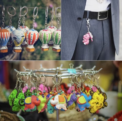 حلقات ميدالية سلسلة مفاتيح مقسمة (Split keychain r...