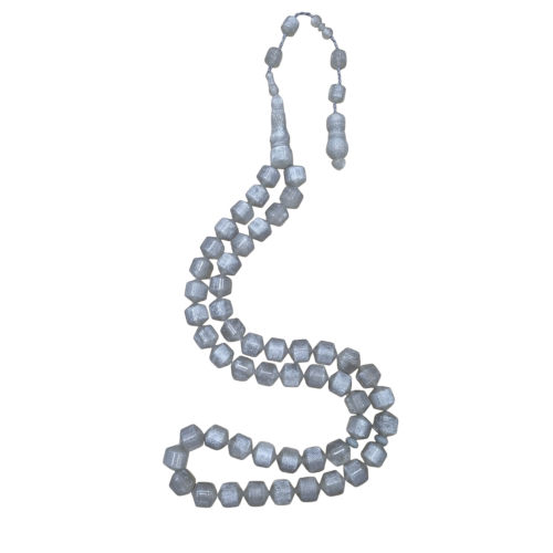 Gray tasbih with 51 beads, with a tassel