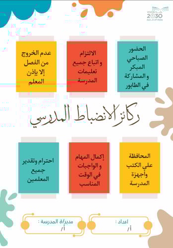 منشورات الانضباط المدرسي