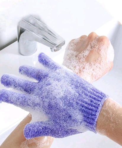 زوج قفاز استحمام اللون عشوائي