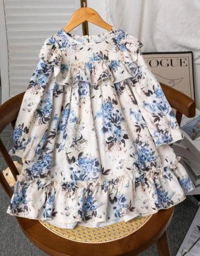 فستان بناتي برسومات الأزهار