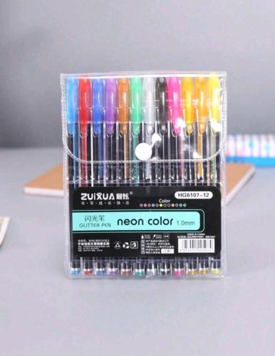 مجموعة أقلام جافه ملونة - 12 لون