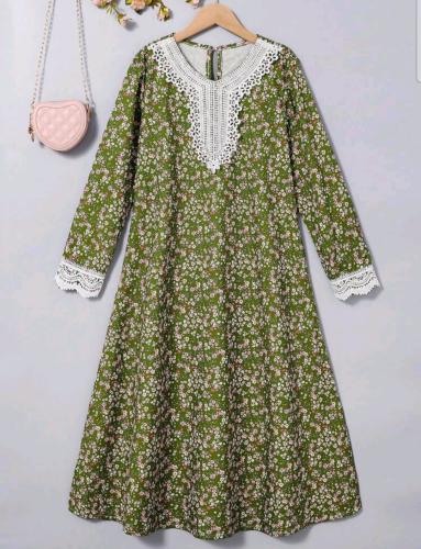 جلابية بناتي باطراف دانتيل