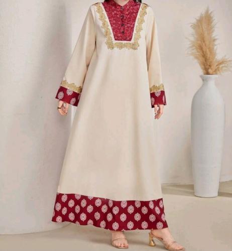 جلابية نسائية برسومات عربية