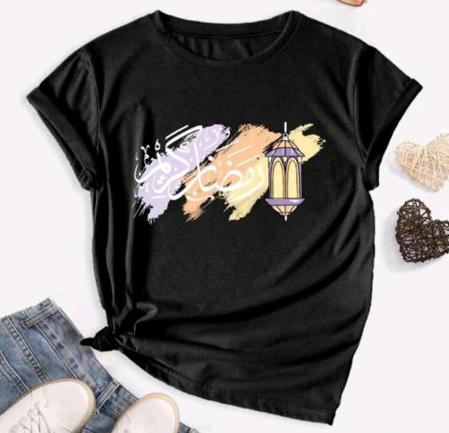 تي شيرت رمضاني بطباعة فانوس