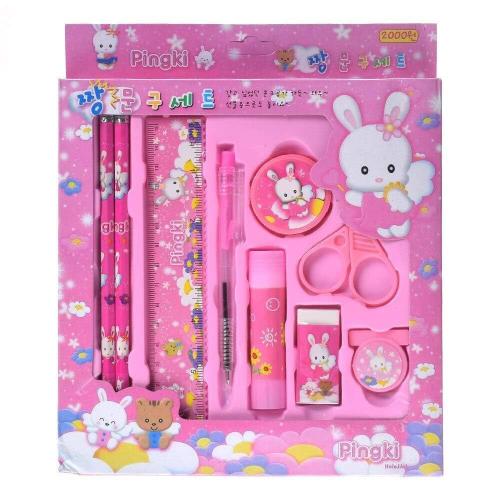 مجموعة قرطاسية مكونة من 9 قطع