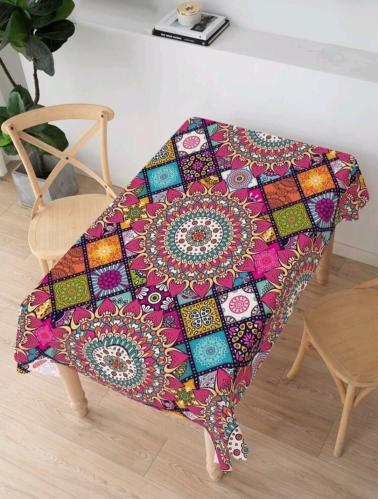 مفرش طاولة برسومات ماندالا