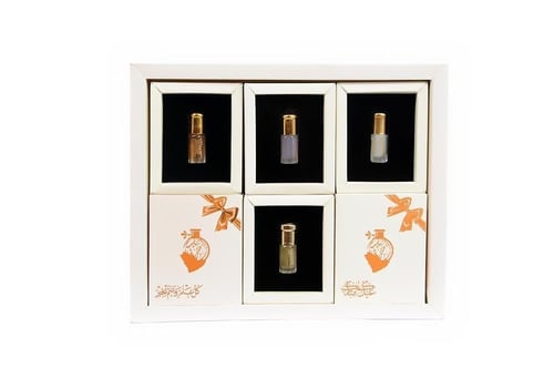 توزيعات فاخرة 12 عبوة مسك منوع + 12 كيس للأهداء +...