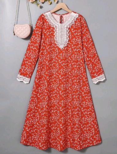 جلابية بناتي باطراف دانتيل