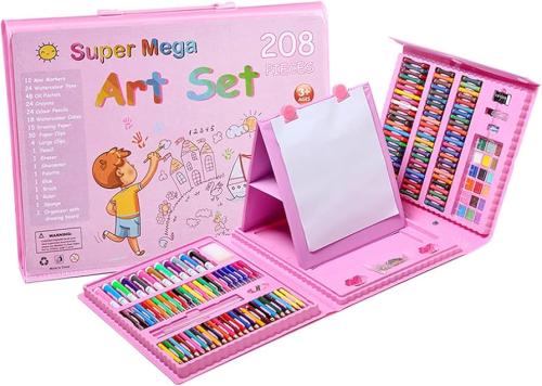 تومي هوم مجموعة رسم فاخرة مكونة من 208 قطعة للاطفا...