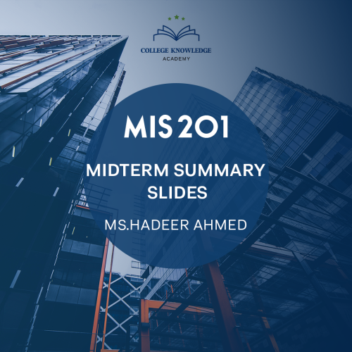 MIS 201 | Midterm Summary Slides