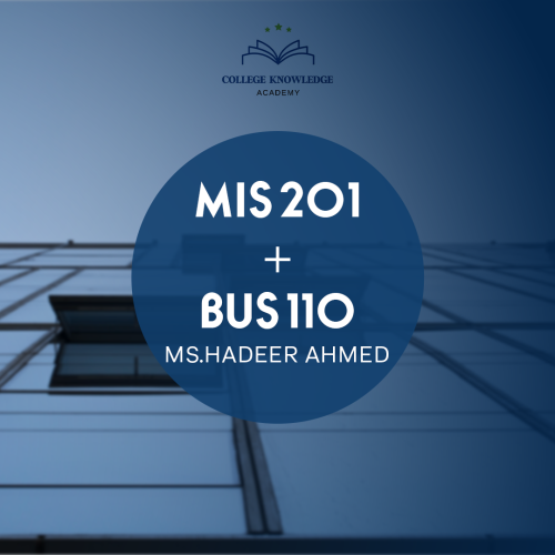 Package MIS 201 + BUS 110