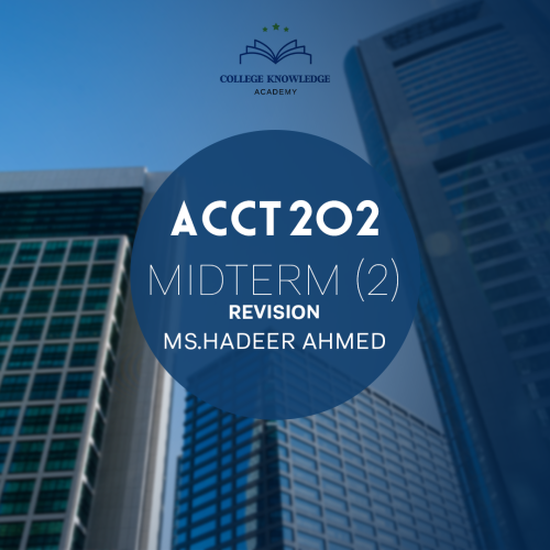Acct 202 | Midterm Revision 2