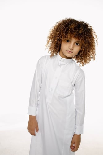 ثوب إزاري أبيض كبك شباب